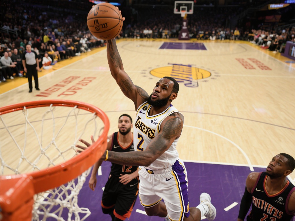 詹姆斯上篮失手 里弗斯补篮完成精彩得分 体育竞技中,运动员的个人反应能力常常被忽