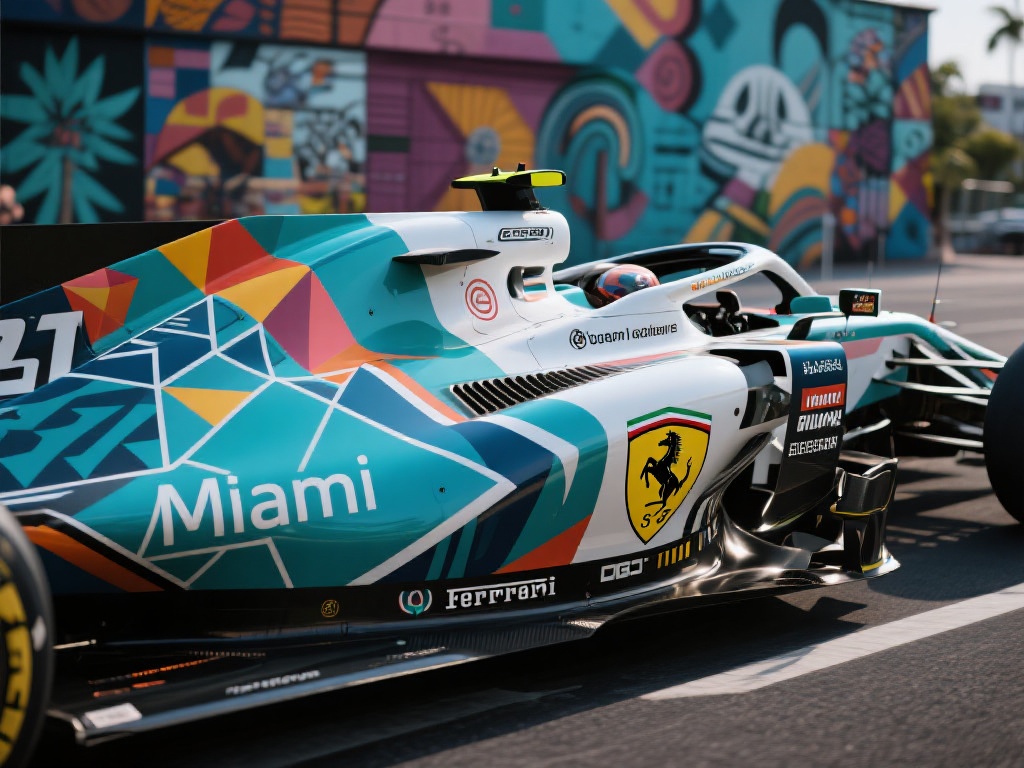 法拉利迈阿密站特别涂装亮相:蓝红交融彰显独特魅力 值得一提的是,这款涂装并非单纯为了美观。